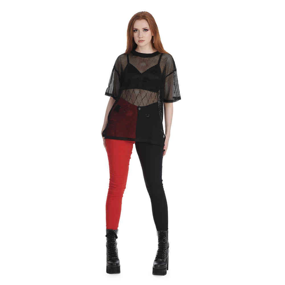 Banned - Mesh'N'Magic Lange top - Zwart